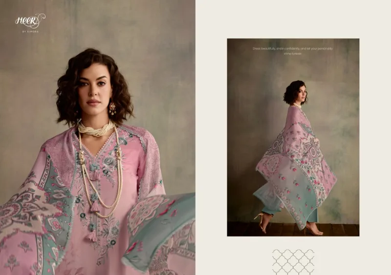 Starlight By Kimora Heer Muslin Printed Embroidery Salwar Suits 